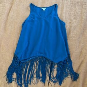 Belle & Sky fringes tank top